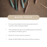 Silicone Feeding Spoons 2-Pack