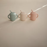Silicone Training Cup + Straw