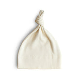 Ribbed Knotted Baby Gown + Beanie Set