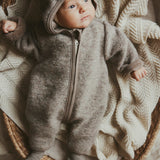 Pram Suit Wool w. Lining - Camel Melange