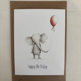 Happy Birthday Animal w. Balloon