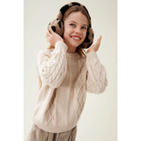 Alberto Pile Ear Warmers - Mega Leo/Oat Mix