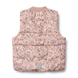 Puffer Vest Lakas - Rose Powder Flowers