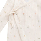 Organic Cotton Pointelle Wrap Onepiece - Sweet Magnolia Simple