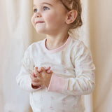 Organic Cotton Amory Long Sleeve Pyjama Set - Rose Trail