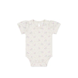 Organic Cap Sleeve Bodysuit - Thelma Orchid