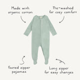 Organic Zipper Onesie